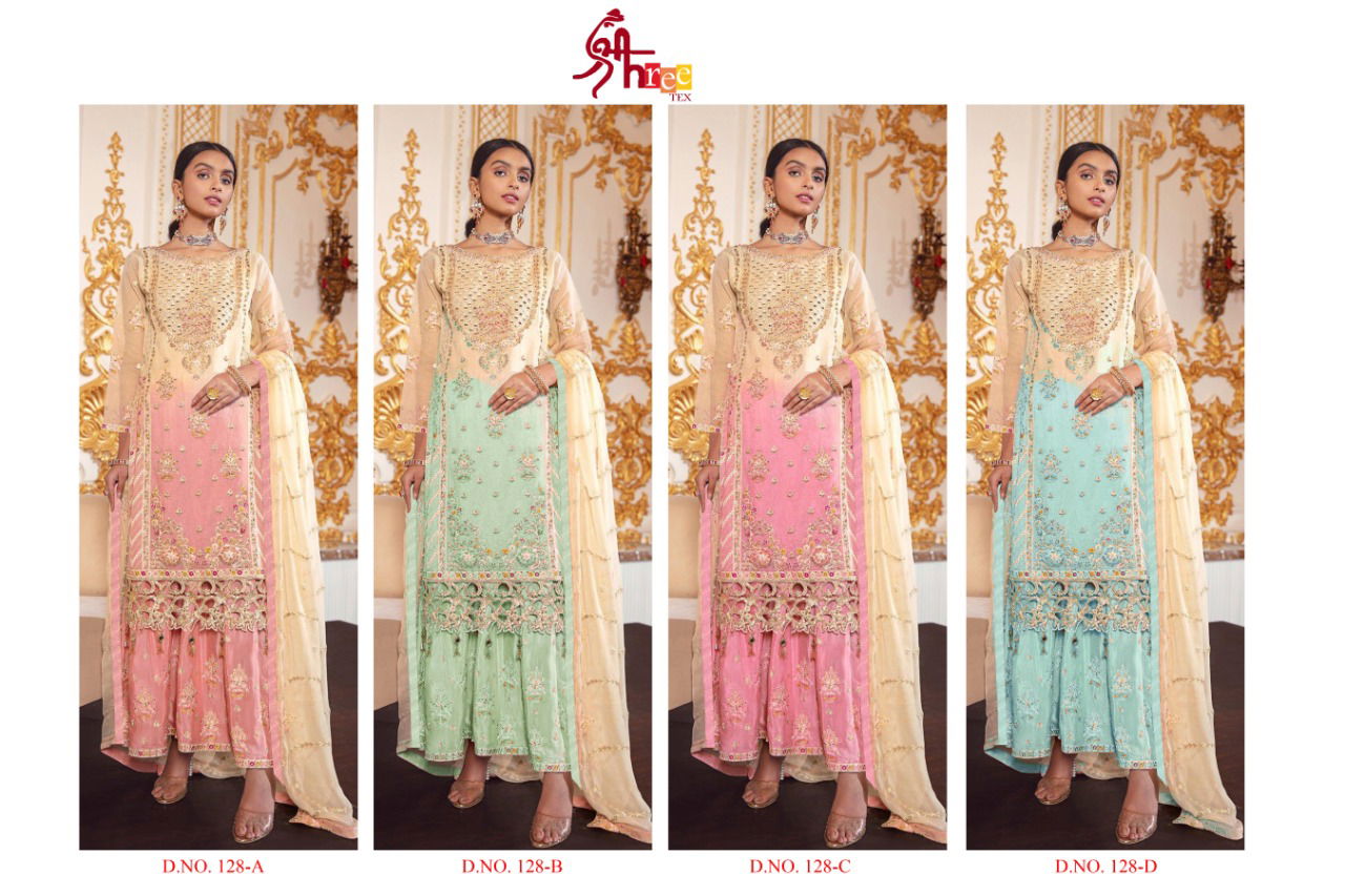 Shree Tex 128 Series Designer Wedding Wear Heavy Net With Embroidery Sequin Work Pakistani Salwar Suits Collection
